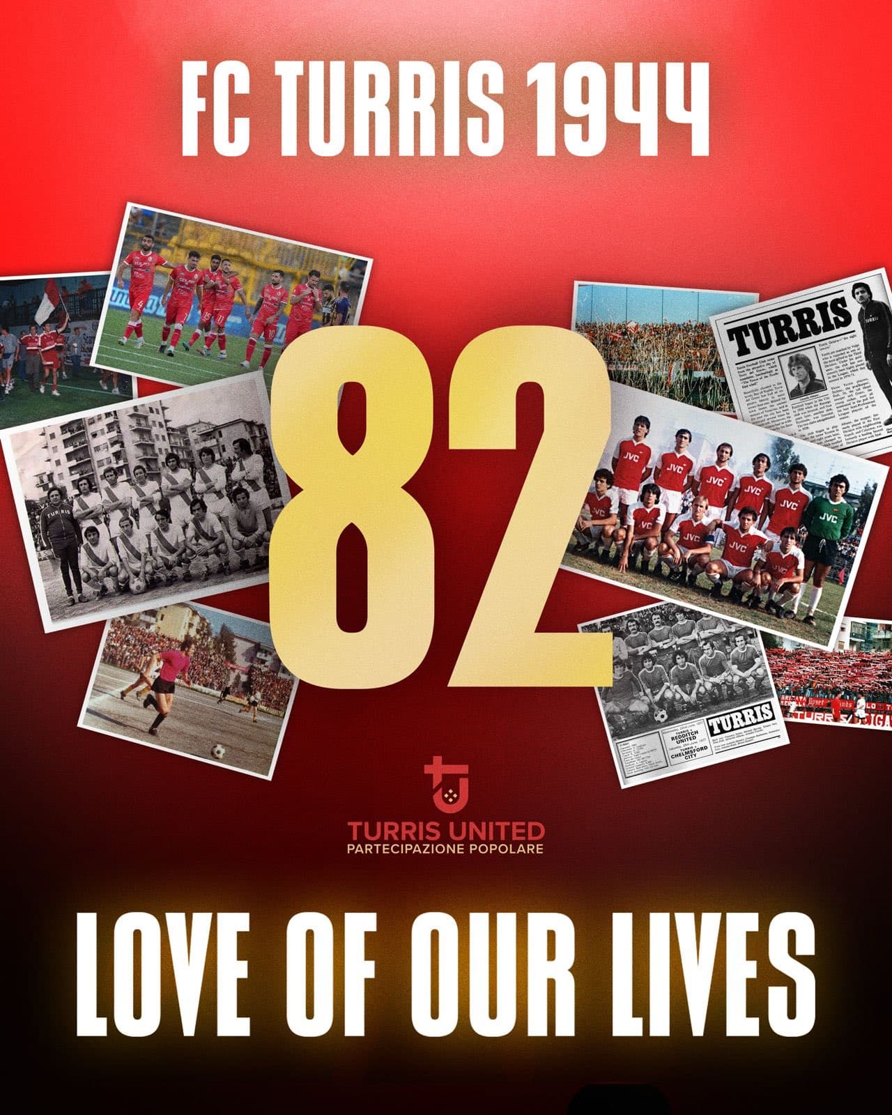 82 anni di te. 82 anni di noi.